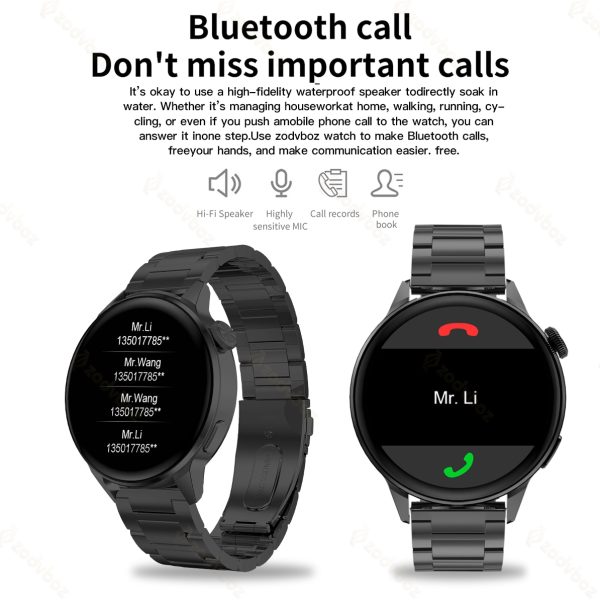 ⁦2022 NFC Smart Watch Men Sport GPS Track Watches Women Wireless Charging Custom Dial Call Heart Rate ECG Smartwatch For Samsung⁩ - الصورة ⁦2⁩