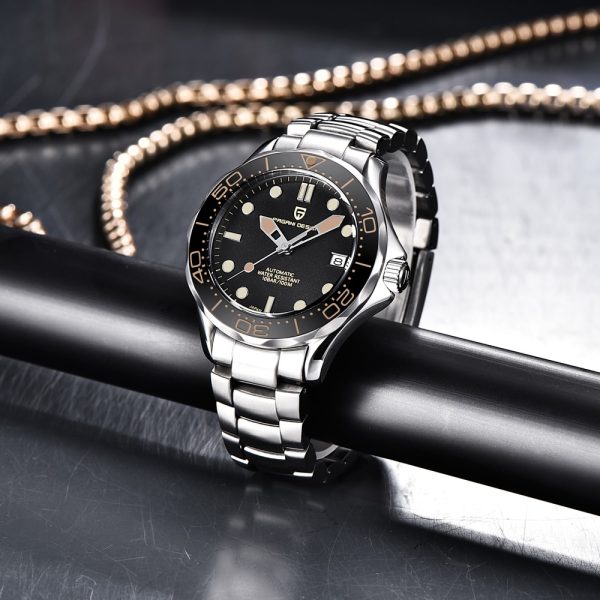 ⁦2022 New PAGANI DESIGN Men's Mechanical Wristwatches Luxury Automatic Watch For Men Luminous Diving Steel Watch Japan NH35 Clock⁩ - الصورة ⁦2⁩