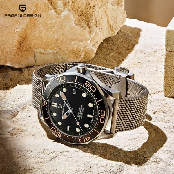 ⁦2022 New PAGANI DESIGN Men's Mechanical Wristwatches Luxury Automatic Watch For Men Luminous Diving Steel Watch Japan NH35 Clock⁩ - الصورة ⁦5⁩