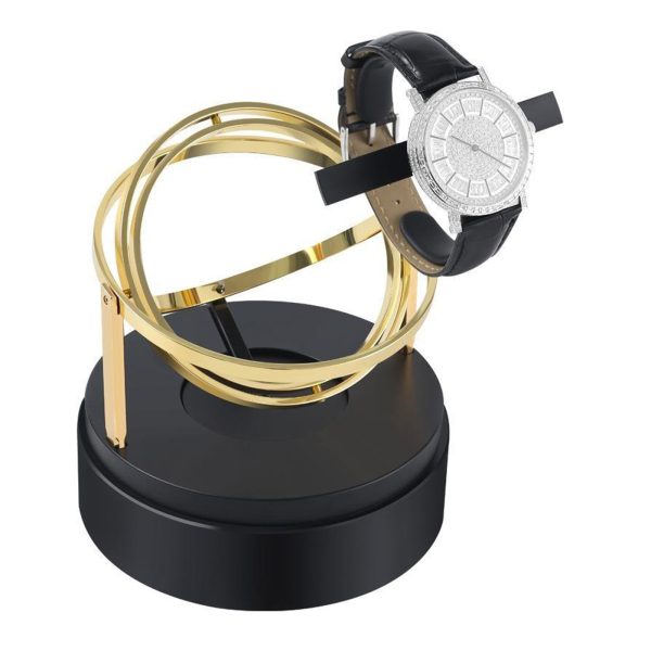 ⁦Automatic Watch Winder Box For Mechanical Single Watch Storage Box Watch Shaker Brand Fashion Rotator Luxury Transparent Glass⁩ - الصورة ⁦5⁩