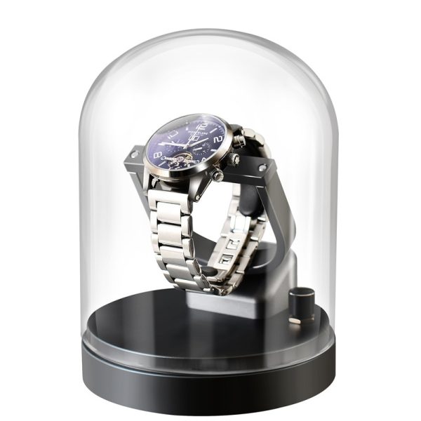 ⁦Automatic Watch Winder Box For Mechanical Watches Watch Shaker Brand Fashion Single Watch Box Rotator Luxury Transparent Glass⁩ - الصورة ⁦4⁩