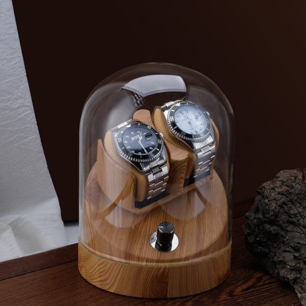 ⁦Automatic Watch Winder Luxury Mechanical Watches Anti-Magnetic Transparent Silent Watch Storage Organizer Box Display Gift Ideas⁩ - الصورة ⁦5⁩