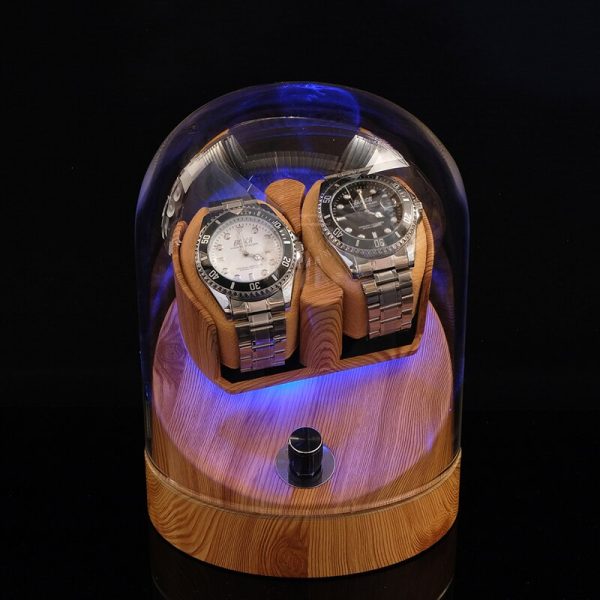 ⁦Automatic Watch Winder Luxury Mechanical Watches Anti-Magnetic Transparent Silent Watch Storage Organizer Box Display Gift Ideas⁩ - الصورة ⁦6⁩