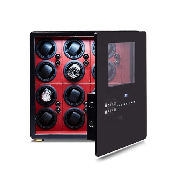 ⁦Automatic Watch Winder Safe Box 12 Grids Watch Winding Box Quiet Motor Storage Display Case Mechanical Watches Jewelry Box⁩ - الصورة ⁦3⁩