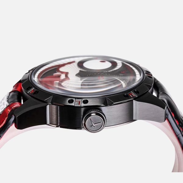 ⁦Black Vampire Watch Exclusive Original Brand Clown Watch Men Mechanical Watch Leather Luxury Designer Design Joker Watch 2020⁩ - الصورة ⁦3⁩