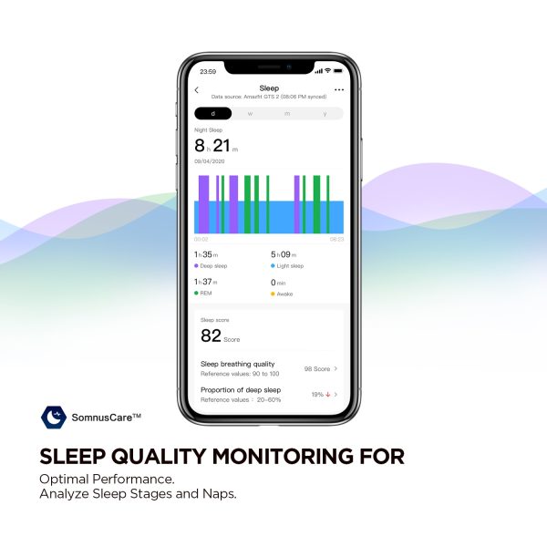 ⁦Global Amazfit GTS 2 Smartwatch 5ATM Water Resistant AMOLED Display Alexa Built-in Smart Watch For Android IOS Phone⁩ - الصورة ⁦5⁩