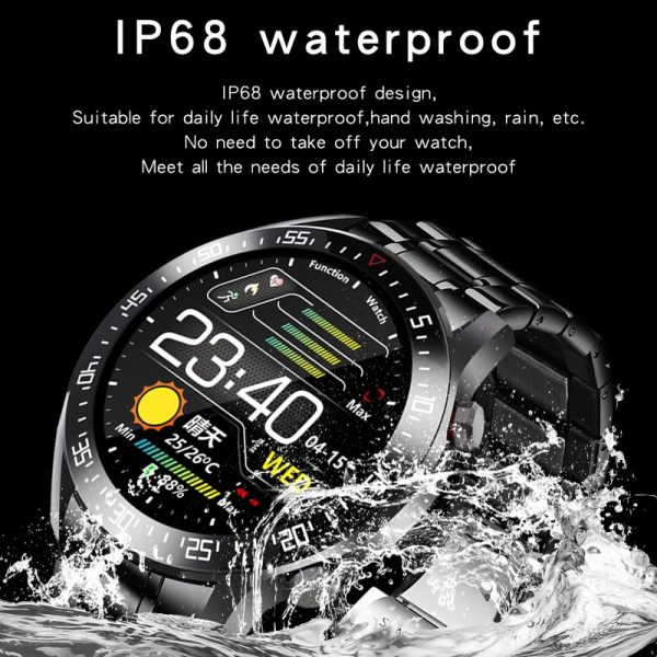 ⁦LIGE 2021 Fashion Full Circle Touch Screen Mens Smart Watches IP68 Waterproof Sports Fitness Watch Luxury Smart Watch for men⁩ - الصورة ⁦3⁩