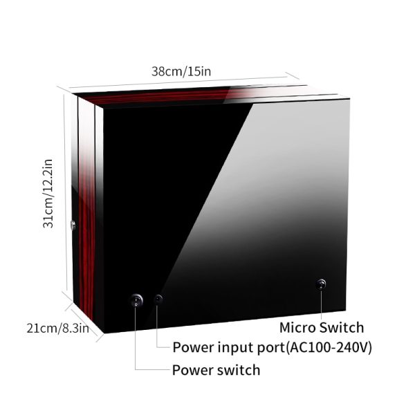 ⁦Luxury Automatic wood watch box watch winder with Mabuchi motor LCD touch screen and Remote control mechanical Watch winder box⁩ - الصورة ⁦4⁩