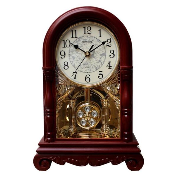⁦Nordic Table Clock Vintage Creative Desk Clock Bedroom Pendulum Clocks American Desktop Living Room Decoration Tell The Time⁩ - الصورة ⁦5⁩