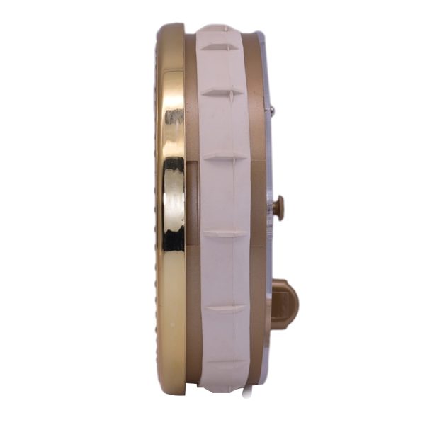 ⁦Round Quartz Clock Movement Insert Roman Numeral White Face Skeleton Gear⁩ - الصورة ⁦3⁩