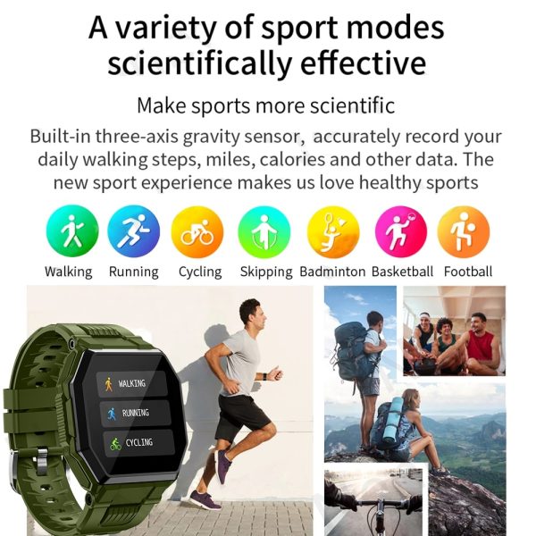 ⁦S_9 Bluetooth Call Smart Watch Men Full Touch Music Control Sports Fitness Tracker Smartwatch Blood Pressure Heart Rate⁩ - الصورة ⁦4⁩