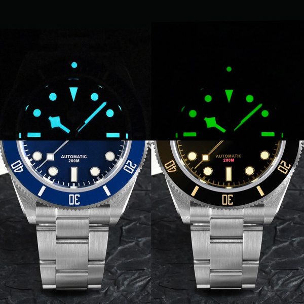 ⁦San Martin Luxury Men Watch 40mm Diver BB58 Vintage Automatic Business Wristwatches Female End Links Sapphire 20 Bar Retro Clock⁩ - الصورة ⁦6⁩