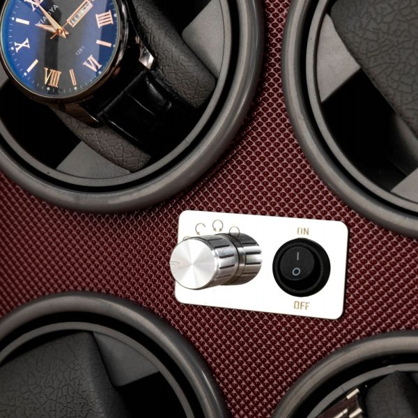 ⁦Watch Winder for Wine Cabinet Decoration Black Walnut Wood Retro Full-automatic Mechanical Watch Shaker Household Winder Box⁩ - الصورة ⁦5⁩