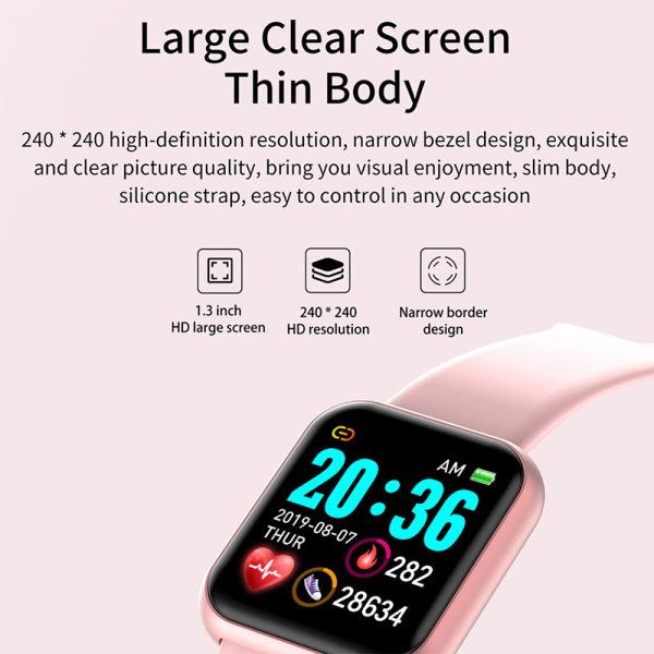 ⁦D20 Pro relógio Smart Watch Men Sport Bluetooth Wristband Blood Pressure Count Monitoring Heart Rate Fitness Bracelet Tracker⁩ - الصورة ⁦4⁩