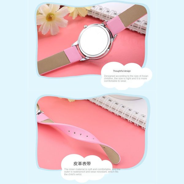 ⁦Disney Frozen Elsa children's Watch anime figure Elsa Anna Princess girls Belt quartz Wristwatches Kids Watches birthday gifts⁩ - الصورة ⁦5⁩