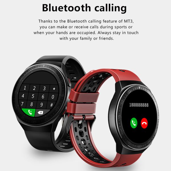 ⁦MT-3 8G Memory Music Smart Watch Men Bluetooth Call Full Touch Screen Waterproof Smartwatch Recording Function Sports Bracelet⁩ - الصورة ⁦3⁩