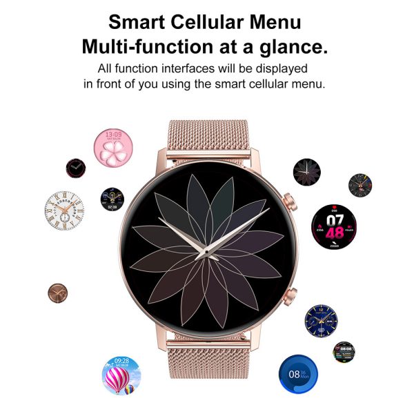 ⁦Smart Watch Women DT96 360*360 Smartwatch Multi-sports Fitness Tracker Heart Rate Monitor Blood Pressure Oxygen For Apple phone⁩ - الصورة ⁦3⁩