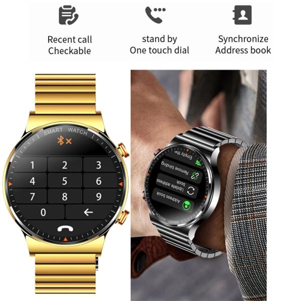 ⁦Smart Watches Men 454*454 HD 1.39 inch display Bluetooth Call IP68 Waterproof Music Player Link Bluetooth Headset Smartwatch Men⁩ - الصورة ⁦2⁩