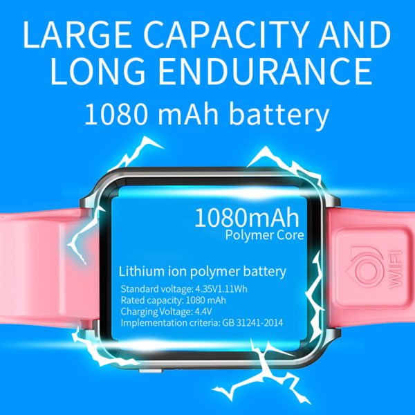⁦W5 4G Video Call Dual Camera Smart Watch Phone 4 Core CPU 8GB 16GB GPS WIFI Student Children App Store Android 9.0 Smartwatch⁩ - الصورة ⁦2⁩