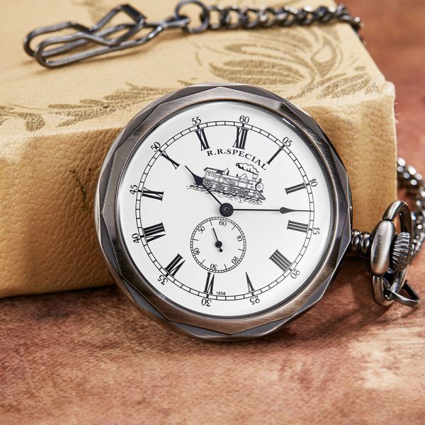 ⁦10 قطعة/الوحدة جديد وصول خمر لا غطاء الميكانيكية اليد الرياح ساعة الجيب الرومانية الطلب الوجه جيب الساعات الرجال النساء هدية⁩ - الصورة ⁦2⁩
