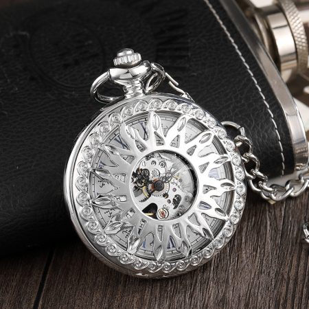 قطعة/الوحدة ريترو خمر جوفاء لهب الميكانيكية ساعة الجيب الرومانية الهاتفي الهيكل العظمي Steampunk الرجال النساء ساعة هدية بالجملة