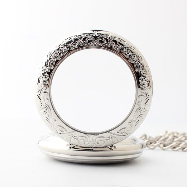 ⁦15 منقوشة 5 قطعة الفاخرة خمر ساعة الجيب الميكانيكية للرجال الذكور الهيكل العظمي Steampunk Orologio رجل فوب سلسلة العتيقة ساعة⁩ - الصورة ⁦2⁩