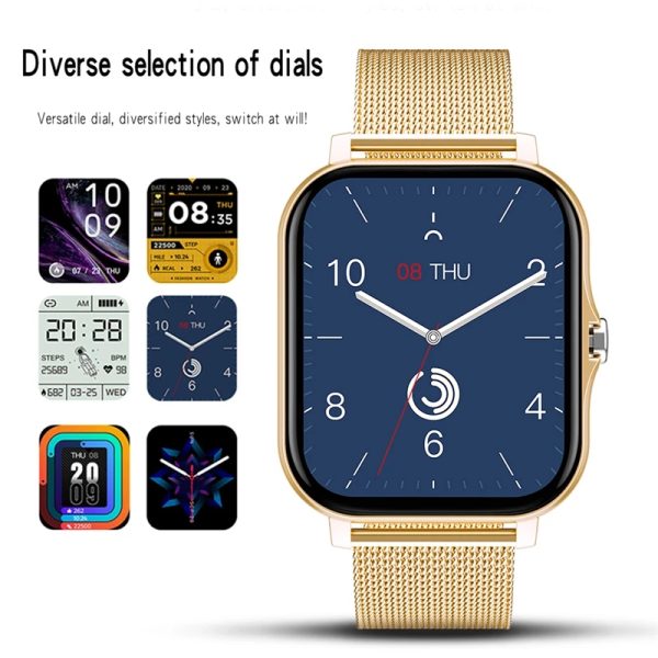 ⁦2021 New Women Smart watch Men 1.69" Color Screen Full touch Fitness Tracker Bluetooth Call Smart Clock Ladies Smart Watch Women⁩ - الصورة ⁦3⁩