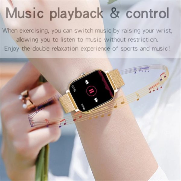 ⁦2021 New Women Smart watch Men 1.69" Color Screen Full touch Fitness Tracker Bluetooth Call Smart Clock Ladies Smart Watch Women⁩ - الصورة ⁦6⁩