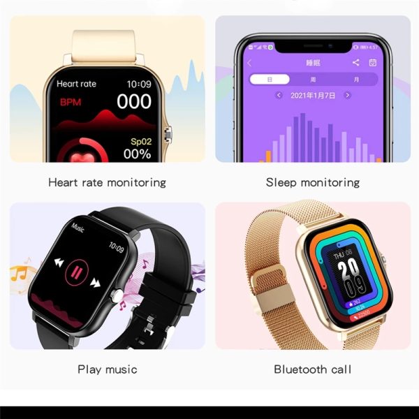 ⁦2021 New Women Smart watch Men 1.69" Color Screen Full touch Fitness Tracker Men Call Smart Clock Ladies For Android IOS BOX⁩ - الصورة ⁦6⁩
