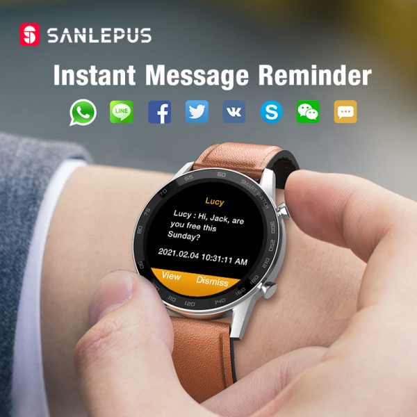 ⁦2021 SANLEPUS ECG Smart Watch Dial Call Smartwatch Men Sport Fitness Bracelet Clock Watches For Android Apple Xiaomi Huawei⁩ - الصورة ⁦3⁩