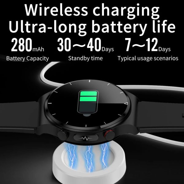 ⁦2022 New ECG PPG Smart Watch Men Blood Pressure Heart Rate Watches IP68 Waterproof Fitness Tracker Smartwatch For Huawei Xiaomi⁩ - الصورة ⁦4⁩