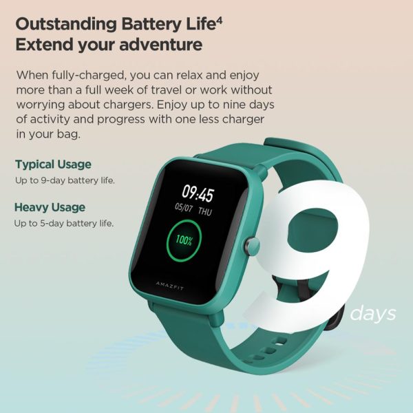 ⁦Amazfit Bip U Pro GPS Smartwatch Color Screen 31g 5 ATM Water-resistance 60 Sports Mode Smart Watch for Android⁩ - الصورة ⁦4⁩