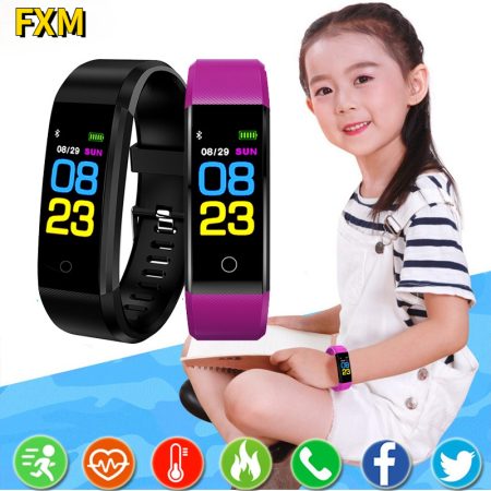 Children's Watch Fitness Color Screen Smart Sport Bracelet Activity Running Tracker Heart Rate for Men Women Watch Kids 115 PLUS