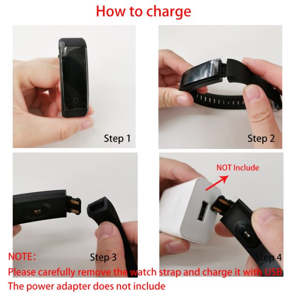 ⁦Children's Watch Fitness Color Screen Smart Sport Bracelet Activity Running Tracker Heart Rate for Men Women Watch Kids 115 PLUS⁩ - الصورة ⁦6⁩