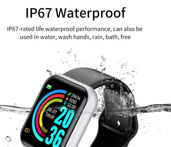 ⁦Digital Smart Sport Watch Children's and Adult's Health Fitness Step Count Information Reminder Wrist Watch for Men Women Hours⁩ - الصورة ⁦5⁩