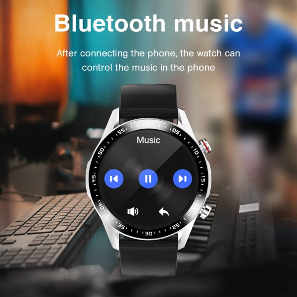 ⁦E1-2 Smart Watch Men Bluetooth Call Custom Dial Full Touch Screen Waterproof Smartwatch For Android IOS Sports Fitness Tracker⁩ - الصورة ⁦3⁩