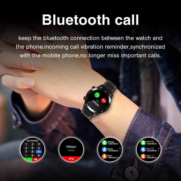 ⁦E1-2 Smart Watch Men Bluetooth Call Custom Dial Full Touch Screen Waterproof Smartwatch For Android IOS Sports Fitness Tracker⁩ - الصورة ⁦4⁩