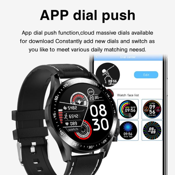 ⁦E1-2 Smart Watch Men Bluetooth Call Custom Dial Full Touch Screen Waterproof Smartwatch For Android IOS Sports Fitness Tracker⁩ - الصورة ⁦5⁩