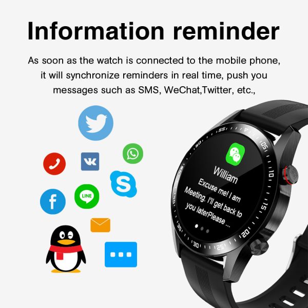 ⁦E1-2 Smart Watch Men Bluetooth Call Custom Dial Full Touch Screen Waterproof Smartwatch For Android IOS Sports Fitness Tracker⁩ - الصورة ⁦6⁩