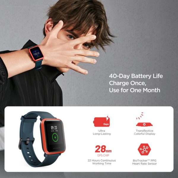 ⁦In Stock 2020 Global Amazfit Bip S Smartwatch 5ATM waterproof built in GPS GLONASS Smart Watch for Android iOS Phone⁩ - الصورة ⁦4⁩