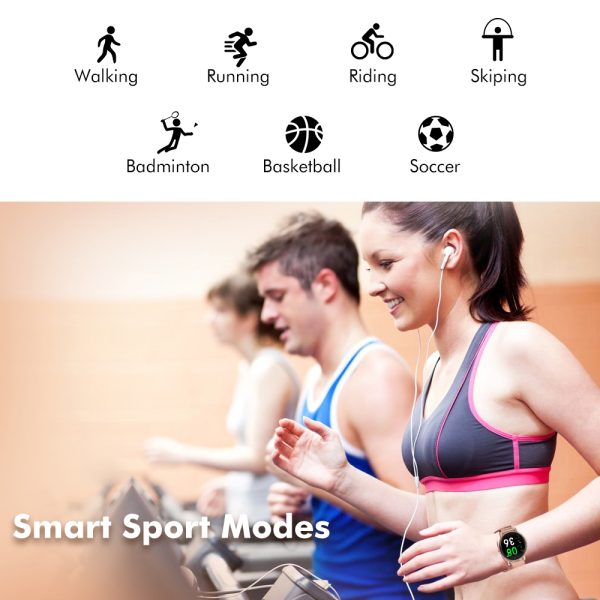 ⁦LIGE 2021 Fashion Smart Watch Ladies Heart Rate Blood Pressure Multifunctional Sport Watch Men Woman Waterproof Smartwatch Women⁩ - الصورة ⁦3⁩