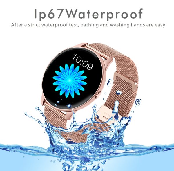 ⁦LIGE 2021 Fashion Smart Watch Ladies Heart Rate Blood Pressure Multifunctional Sport Watch Men Woman Waterproof Smartwatch Women⁩ - الصورة ⁦4⁩