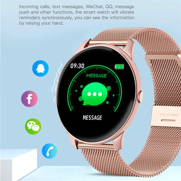 ⁦LIGE 2021 Fashion Smart Watch Ladies Heart Rate Blood Pressure Multifunctional Sport Watch Men Woman Waterproof Smartwatch Women⁩ - الصورة ⁦6⁩