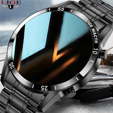 LIGE 2021 New Men Smart Watch Bluetooth Call Watch IP67 Waterproof Sports Fitness Watch For Android IOS Smart Watch 2021 Box