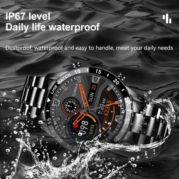 ⁦LIGE 2021 New Men Smart Watch Bluetooth Call Watch IP67 Waterproof Sports Fitness Watch For Android IOS Smart Watch 2021 Box⁩ - الصورة ⁦6⁩