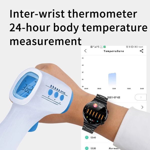 ⁦LIGE 2022 ECG PPG Smart Watch Men Heart Rate Blood Pressure Watch Health Fitness Tracker IP68 Waterproof Smartwatch For Xiaomi⁩ - الصورة ⁦3⁩