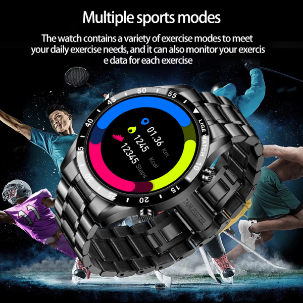 ⁦LIGE 2022 New Smart Watch Men Full Touch Screen Sports Fitness Watch IP67 Waterproof Bluetooth For Android ios smartwatch Mens⁩ - الصورة ⁦3⁩