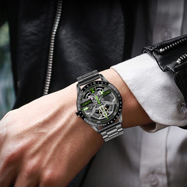⁦LIGE New 454*454 AMOLED Screen Smart Watch Men 2022 Heart Rate Blood Pressure Blood Oxygen Monitoring Waterproof Men Smartwatch⁩ - الصورة ⁦4⁩