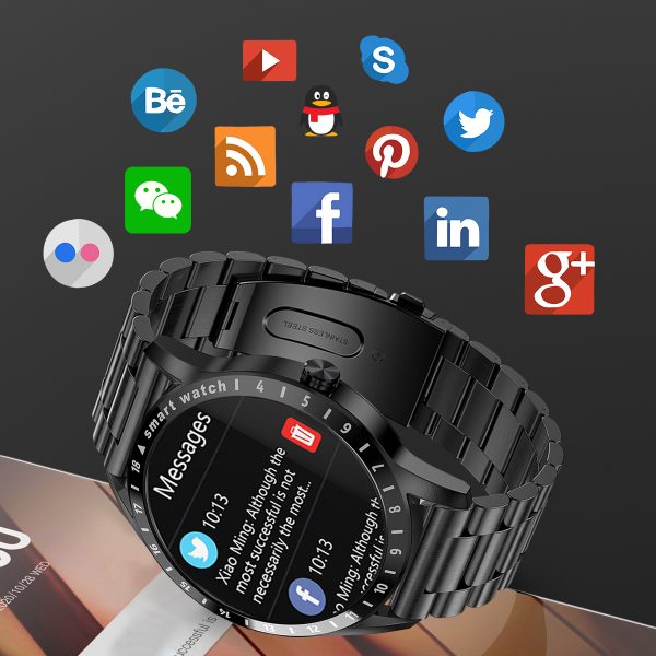 ⁦LIGE New 454*454 AMOLED Screen Smart Watch Men 2022 Heart Rate Blood Pressure Blood Oxygen Monitoring Waterproof Men Smartwatch⁩ - الصورة ⁦5⁩