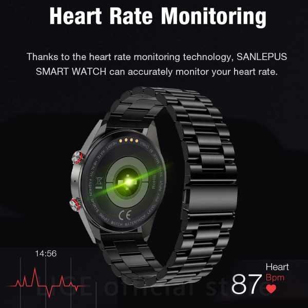 ⁦LIGE New 454*454 Screen Smart Watch Men Always Display The Time Bluetooth Call Local Music Men Smartwatch For Huawei Xiaomi Box⁩ - الصورة ⁦6⁩
